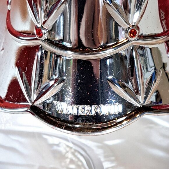 Waterford Bell Ornament Silver Lismore Plated Christmas Decoration dated 2017 - Picture 5 of 14